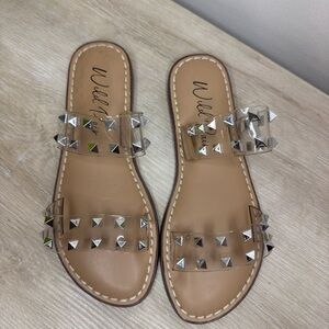 Wild Pair studded sandals new with box without tag, size 6